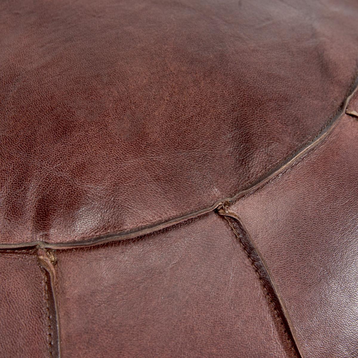 Giona Leather Pouffe Mahogany (Brown) – image 4
