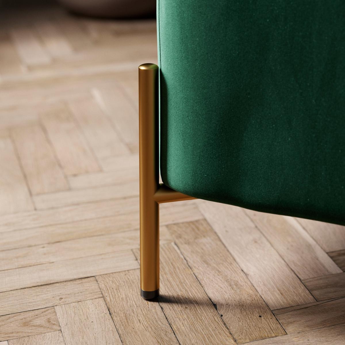Ivy Velvet Storage Footstool Velvet Bottle Green – image 5