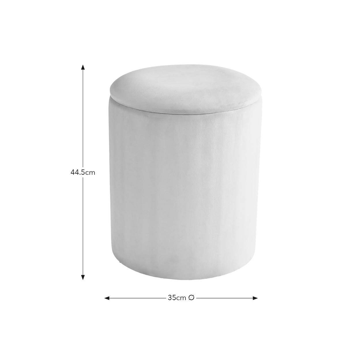 Plain Velvet Storage Footstool Gold Gold – image 7