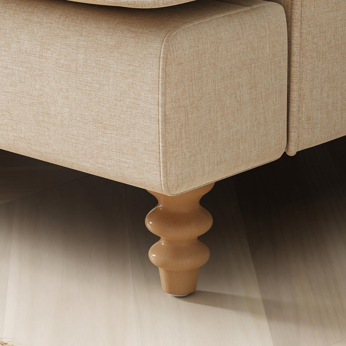 Beatrice Buttoned Luna Snuggle Chair Luna Natural – image 3