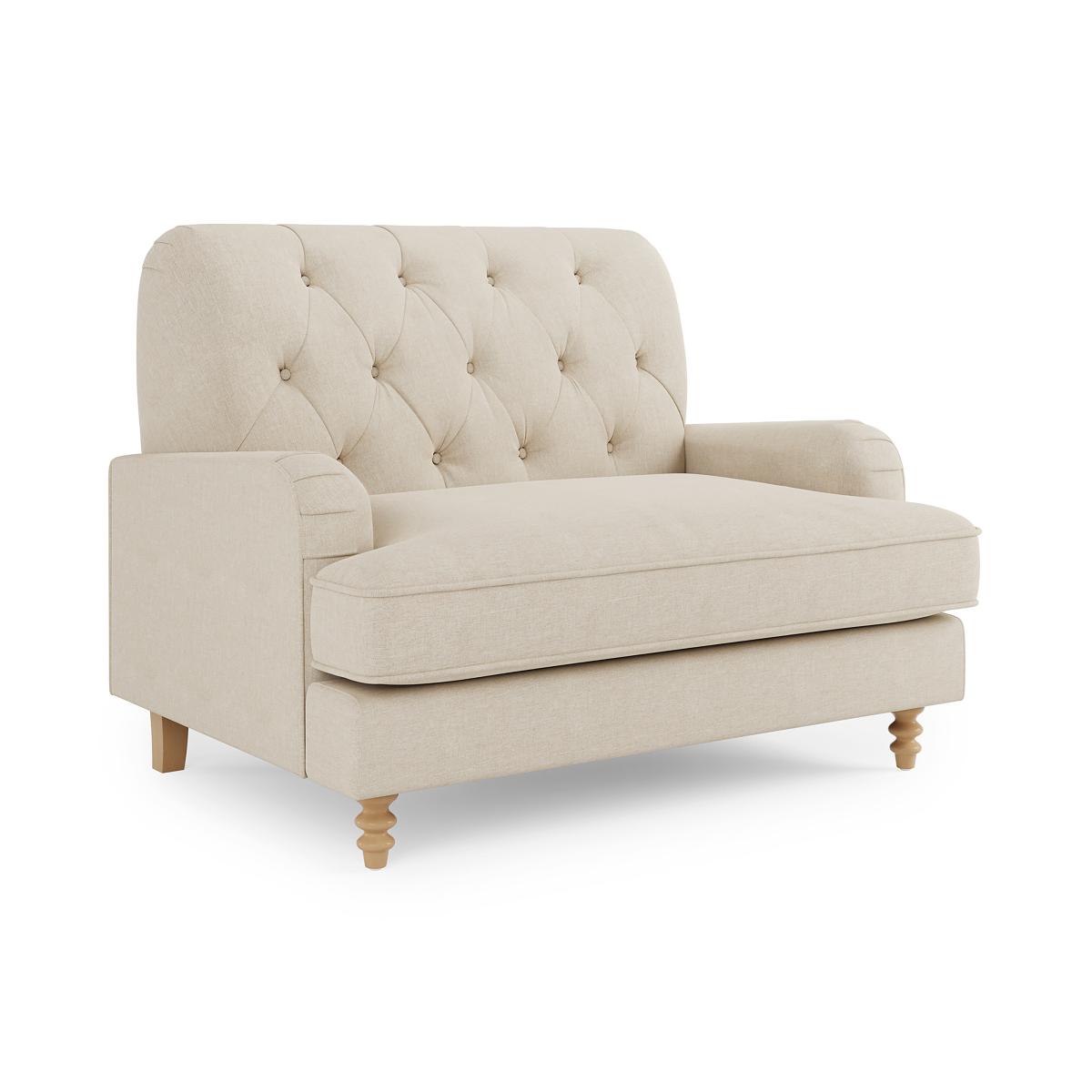 Beatrice Buttoned Luna Snuggle Chair Luna Natural – image 5