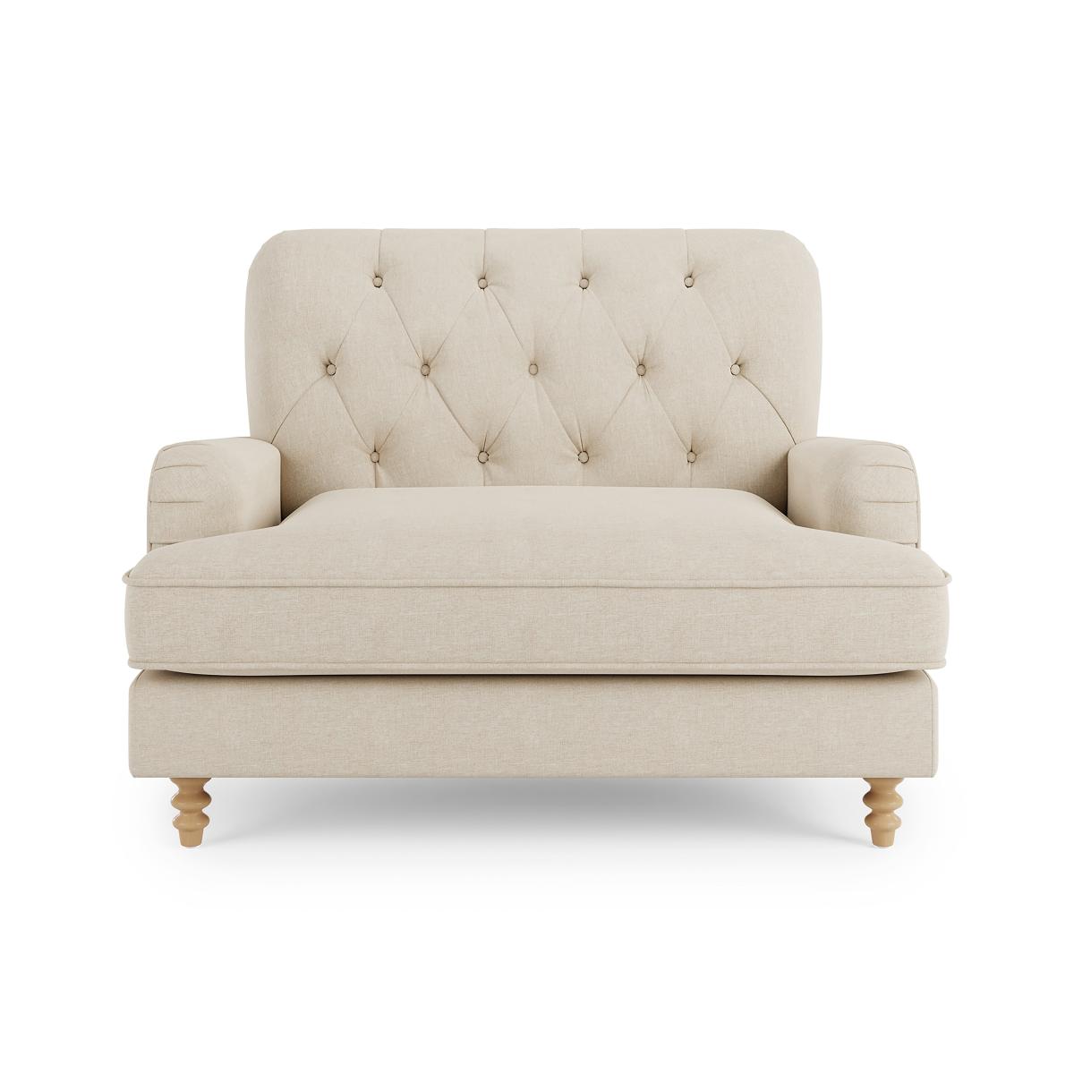 Beatrice Buttoned Luna Snuggle Chair Luna Natural – image 6