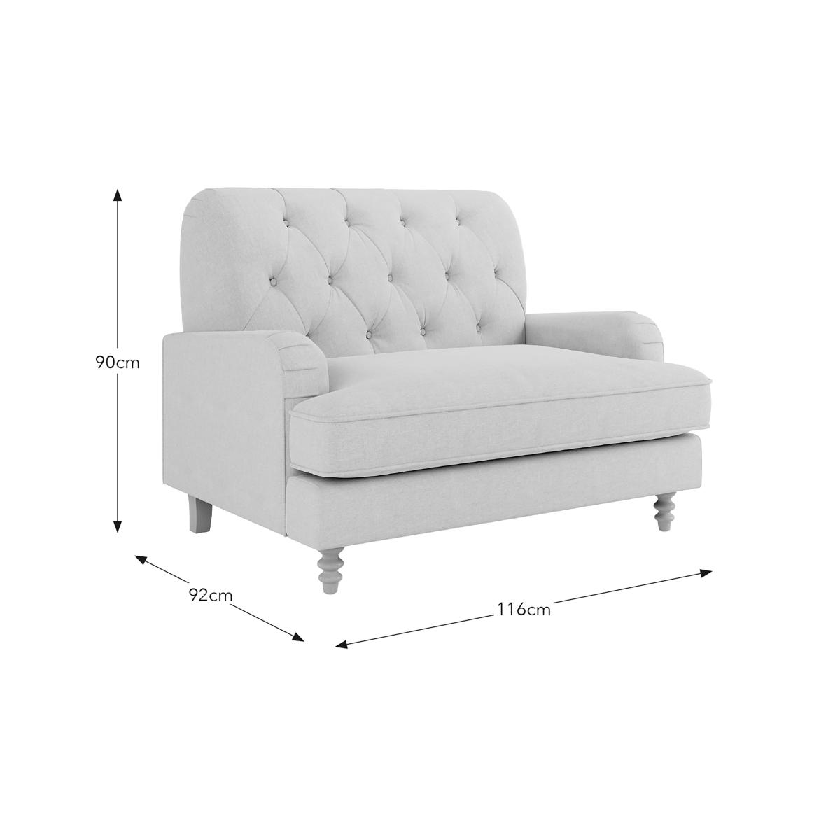 Beatrice Buttoned Luna Snuggle Chair Luna Natural – image 8