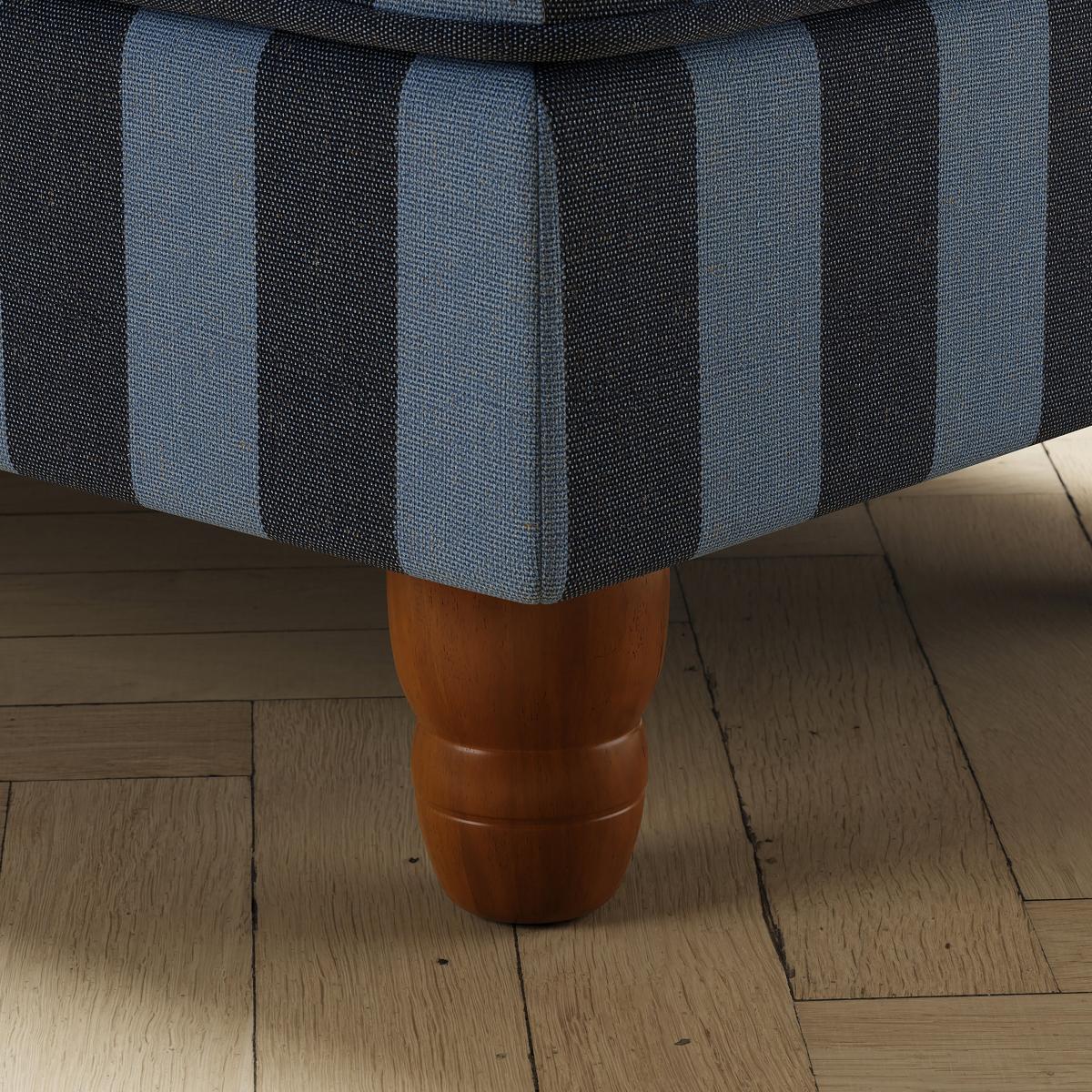 Beatrice Two Tone Woven Stripe Large Storage Footstool Woven Stripe Navy – image 5