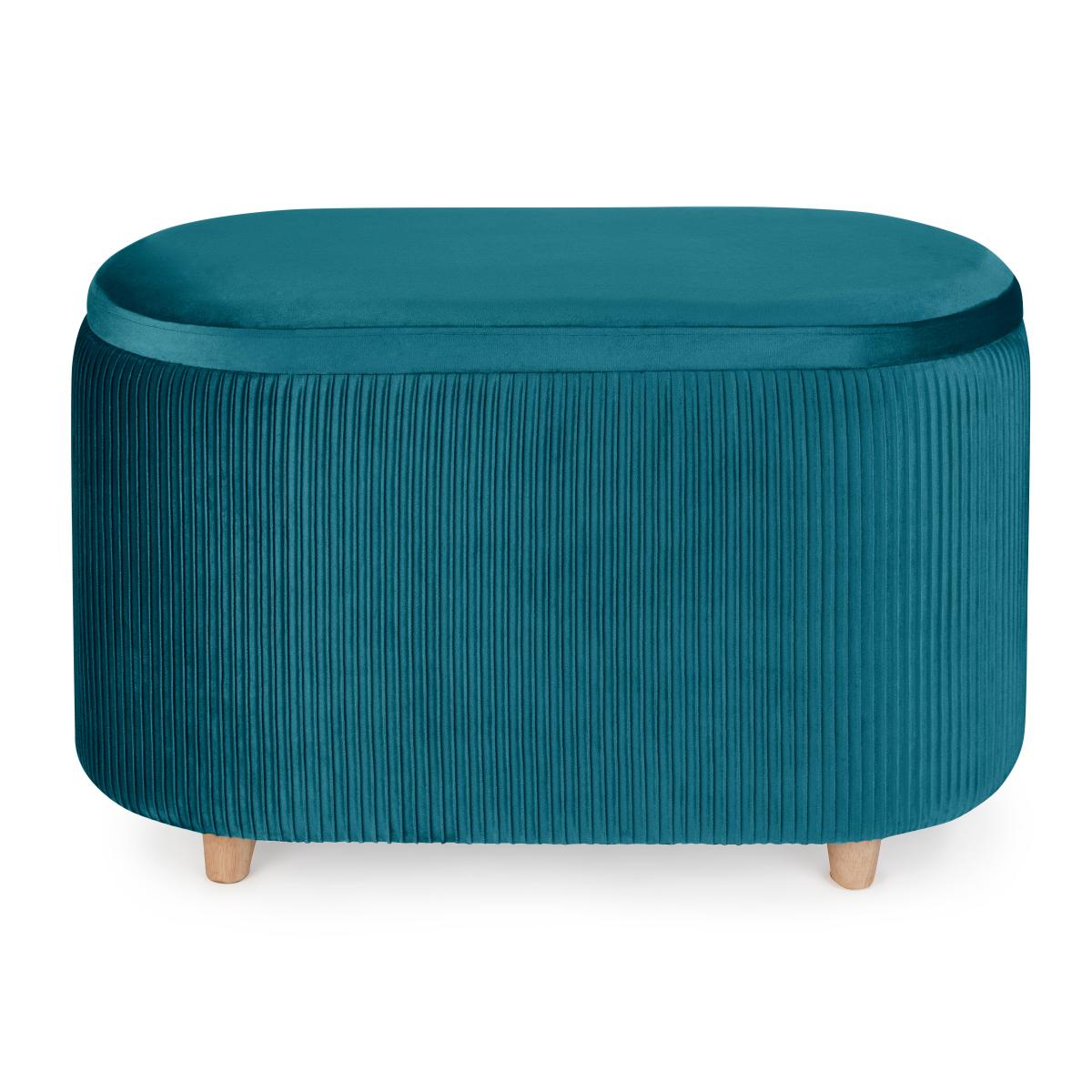 Florence Velvet Ottoman Green – image 5