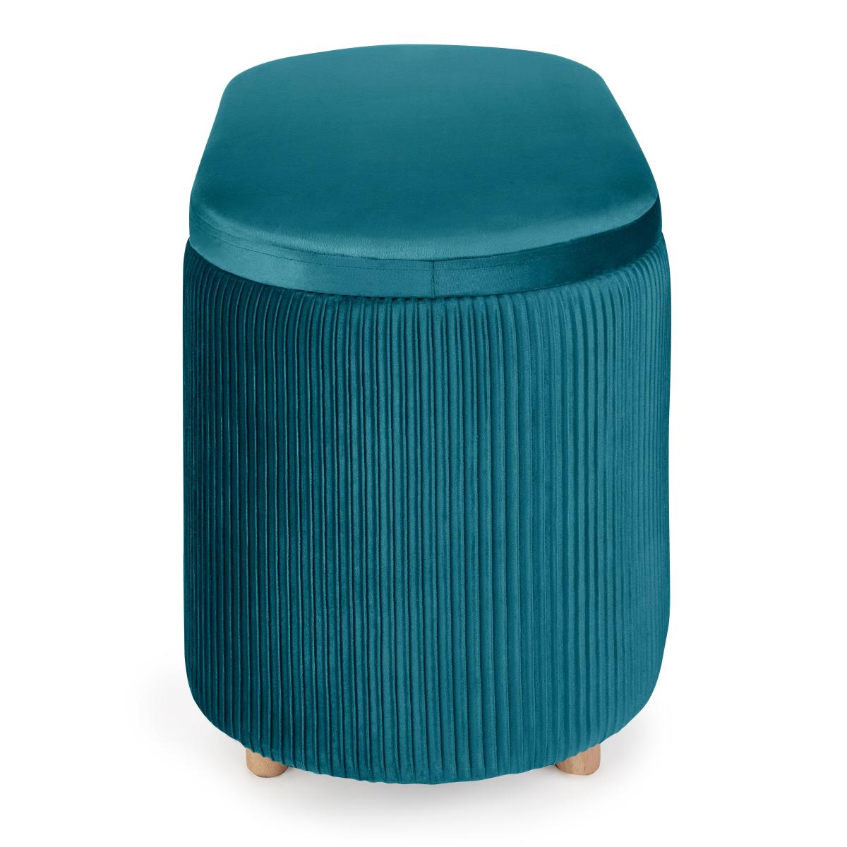 Florence Velvet Ottoman Green – image 7
