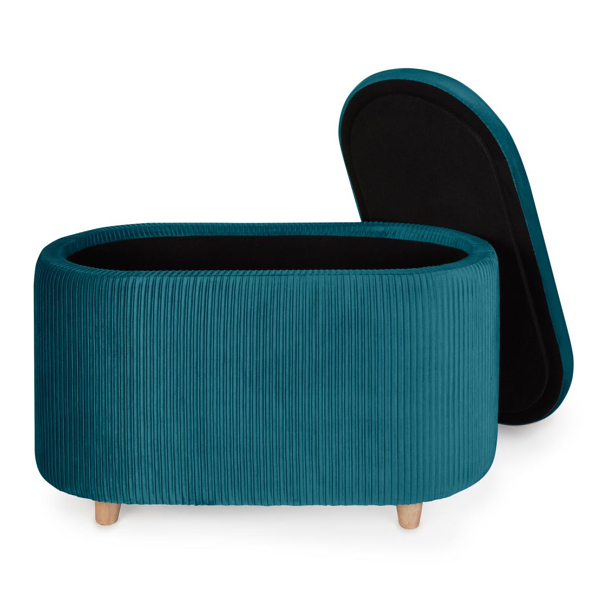 Florence Velvet Ottoman Green – image 8