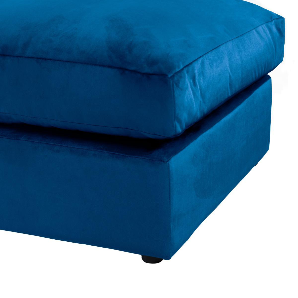 Blake Velvet Footstool Royal Blue – image 5