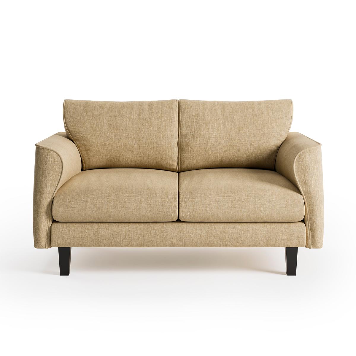 Darla Curved Faux Linen KD Sofa 2 Seater Honey – image 6