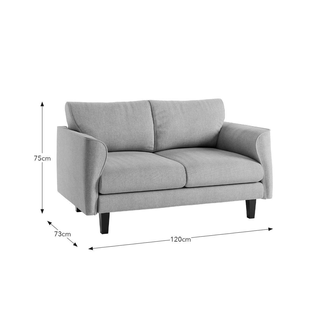 Darla Curved Faux Linen KD Sofa 2 Seater Honey – image 7