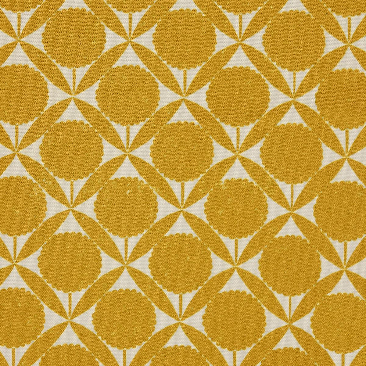 Beatrice Daisy Geometric Print Ochre Footstool Ochre (Yellow) – image 5