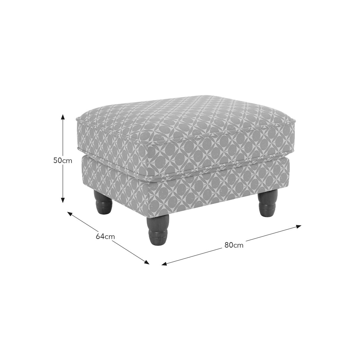 Beatrice Daisy Geometric Print Ochre Footstool Ochre (Yellow) – image 6