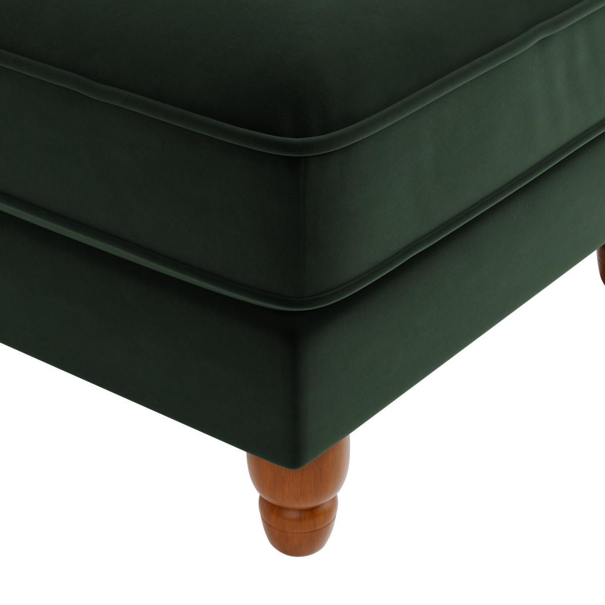 Beatrice Velvet Footstool Navy – image 4