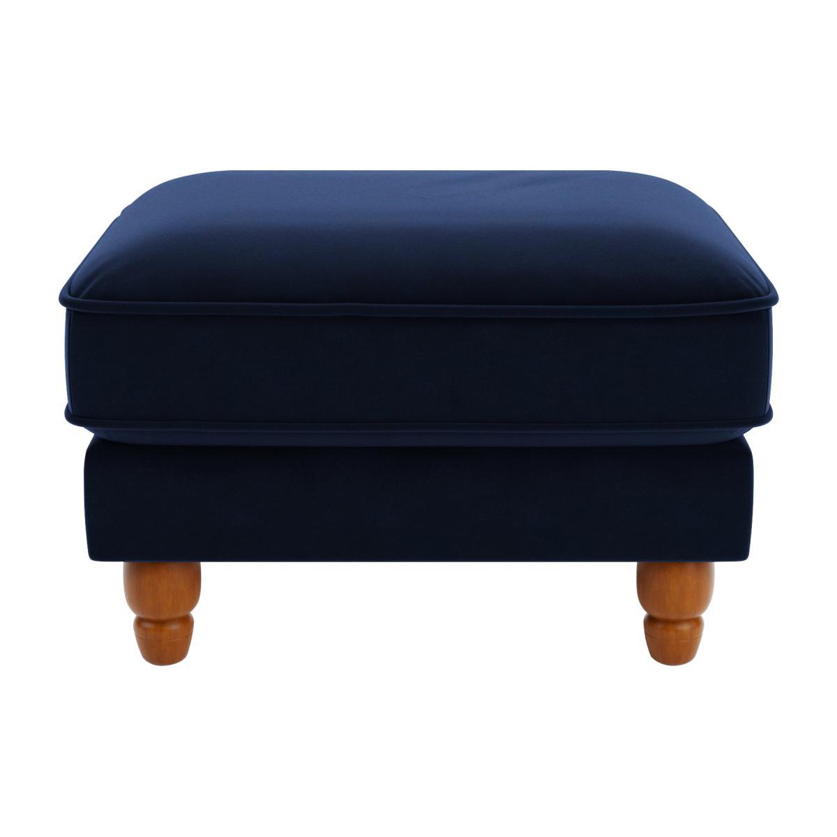 Beatrice Velvet Footstool Navy – image 1