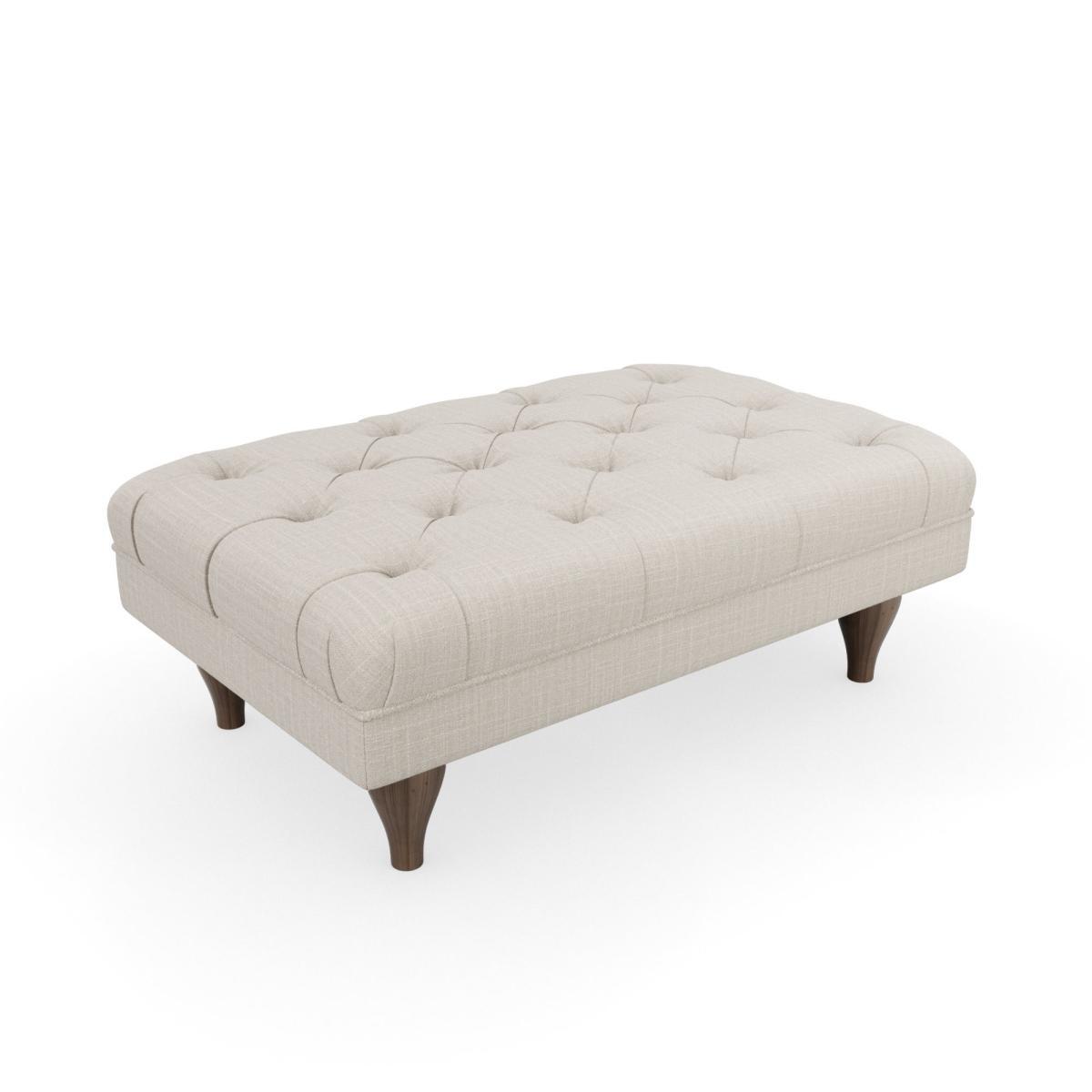 Warwick Slub Cotton Blend Footstool Slub Cotton Sandstone – image 2