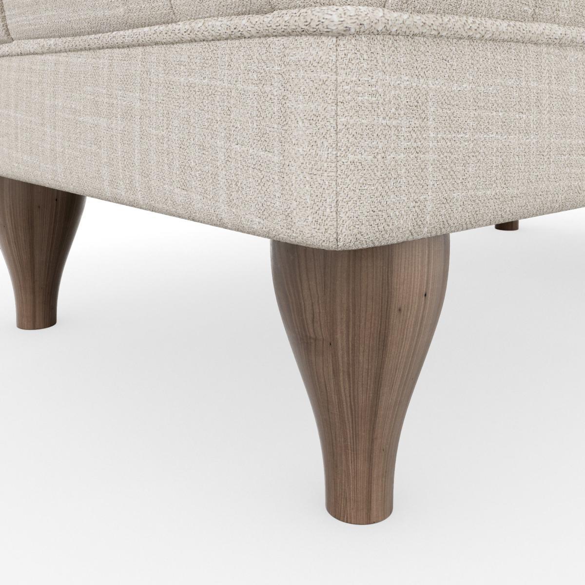 Warwick Slub Cotton Blend Footstool Slub Cotton Sandstone – image 5