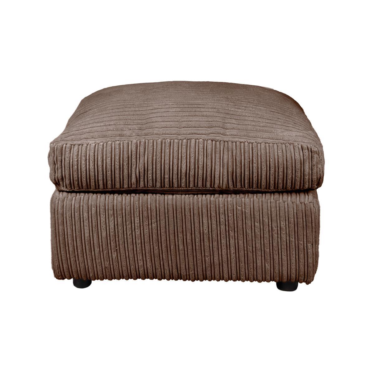 Blake Jumbo Cord Footstool Chocolate (Brown) – image 2