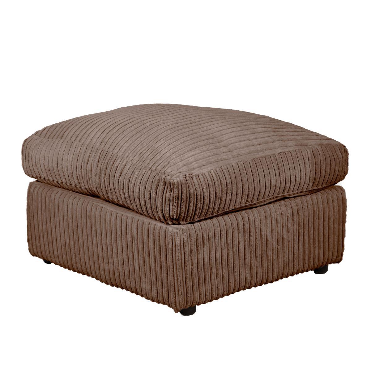 Blake Jumbo Cord Footstool Chocolate (Brown) – image 3