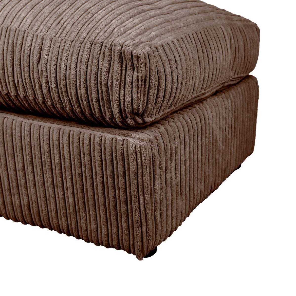 Blake Jumbo Cord Footstool Chocolate (Brown) – image 4