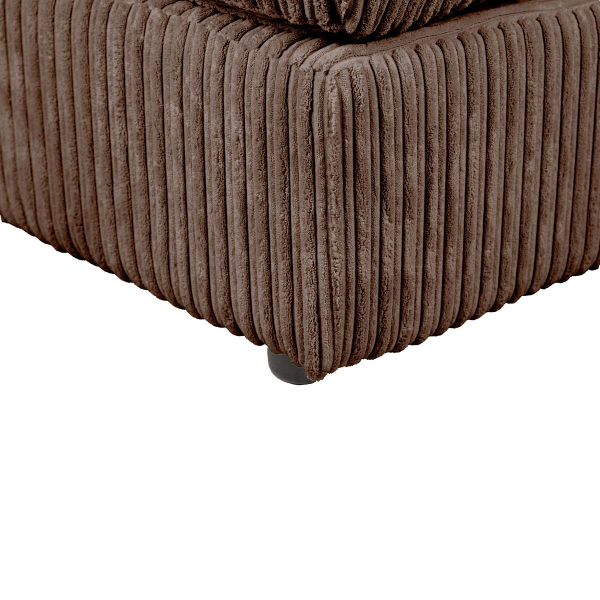 Blake Jumbo Cord Footstool Chocolate (Brown) – image 5