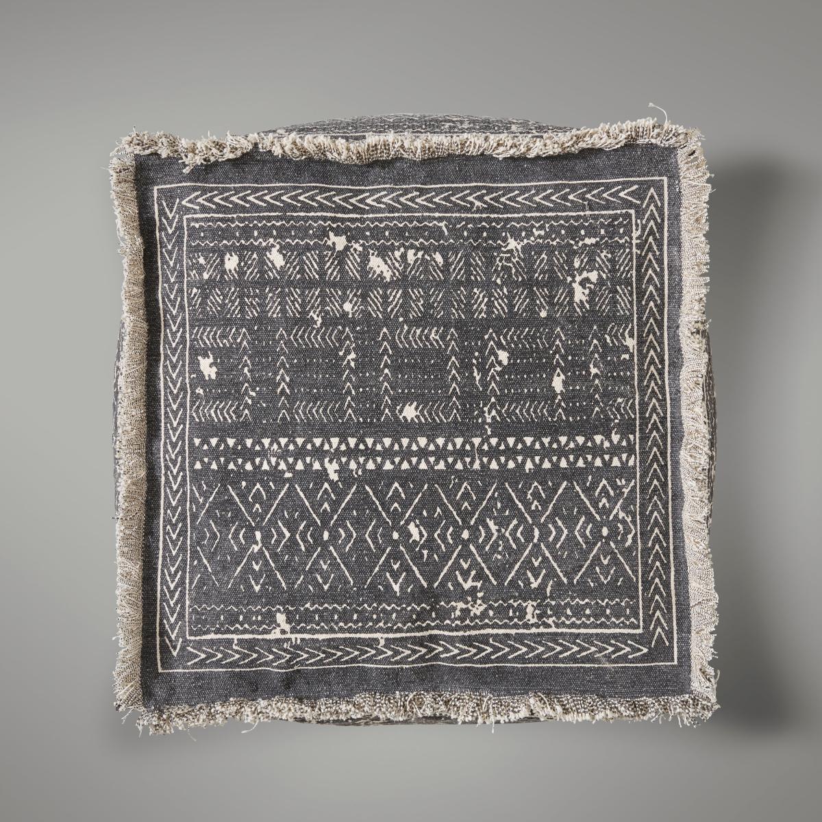 Santiago Grey Pouffe Charcoal – image 2