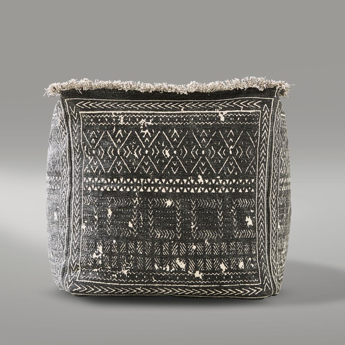 Santiago Grey Pouffe Charcoal – image 3