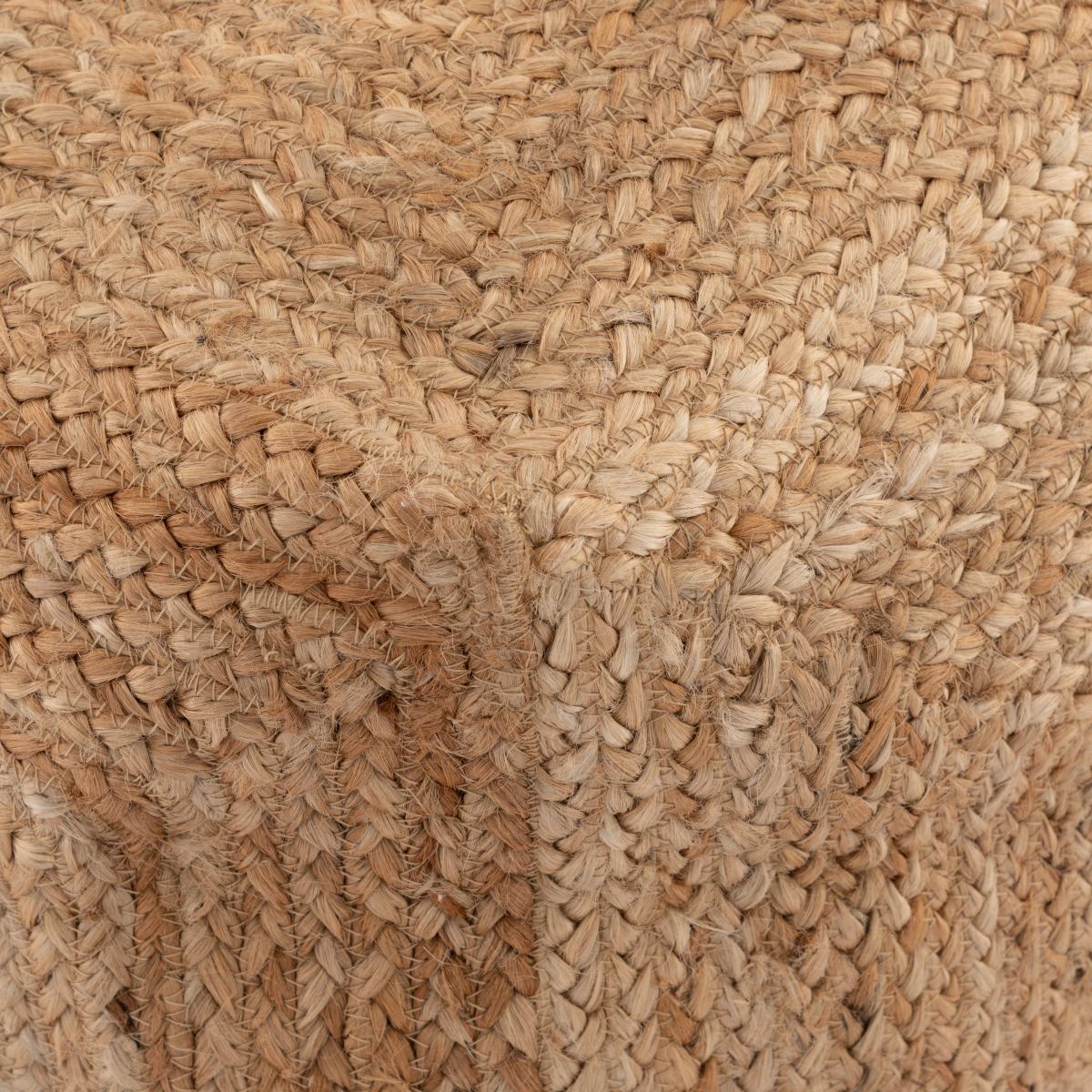 Rectangular Jute Pouffe Natural – image 4
