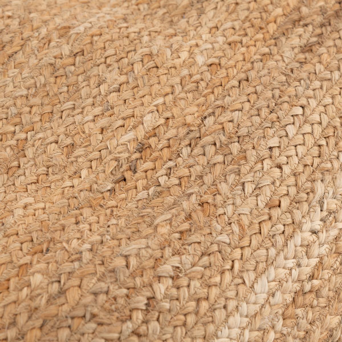 Rectangular Jute Pouffe Natural – image 5