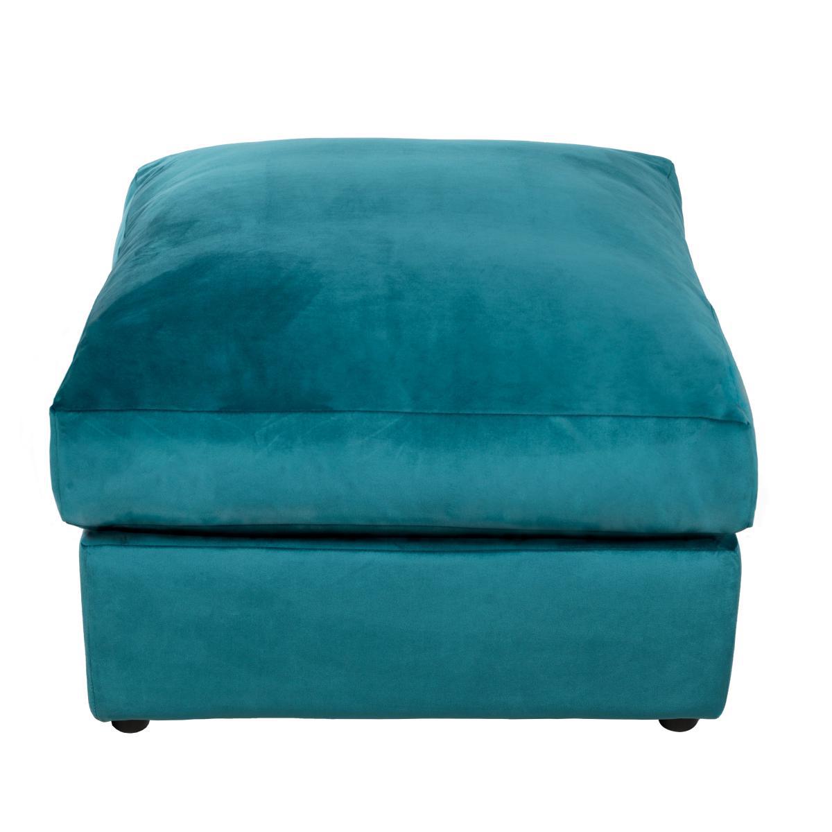 Blake Velvet Footstool Teal (Blue) – image 4