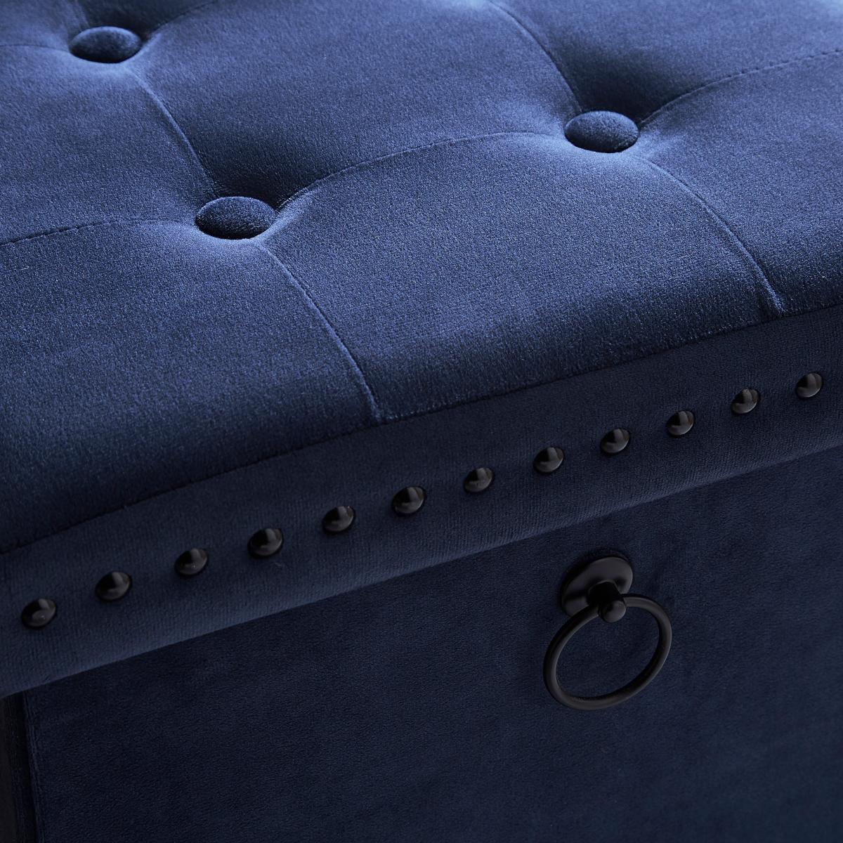 Luxe Traveller Navy Velvet Cube Navy Blue – image 3