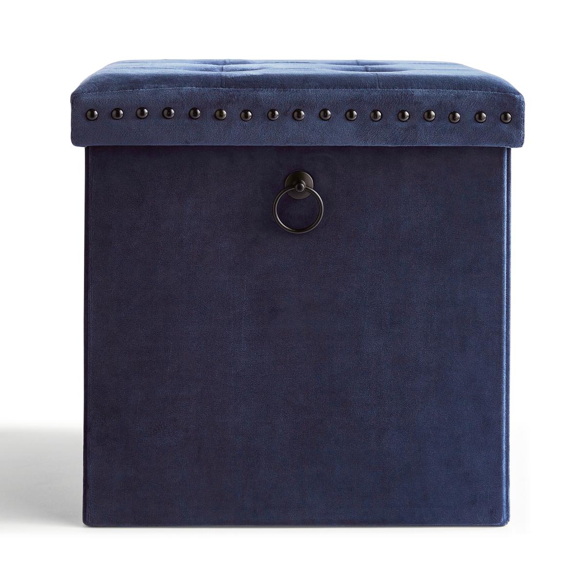 Luxe Traveller Navy Velvet Cube Navy Blue – image 4