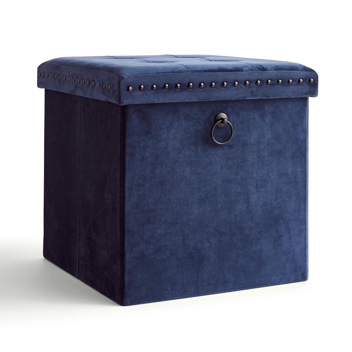 Luxe Traveller Navy Velvet Cube Navy Blue – image 5