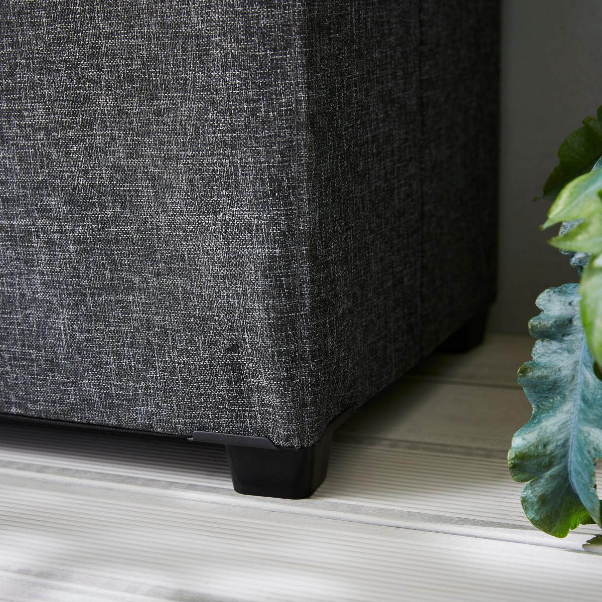 Outdoor Foldable Storage Ottoman Dark Grey – image 2