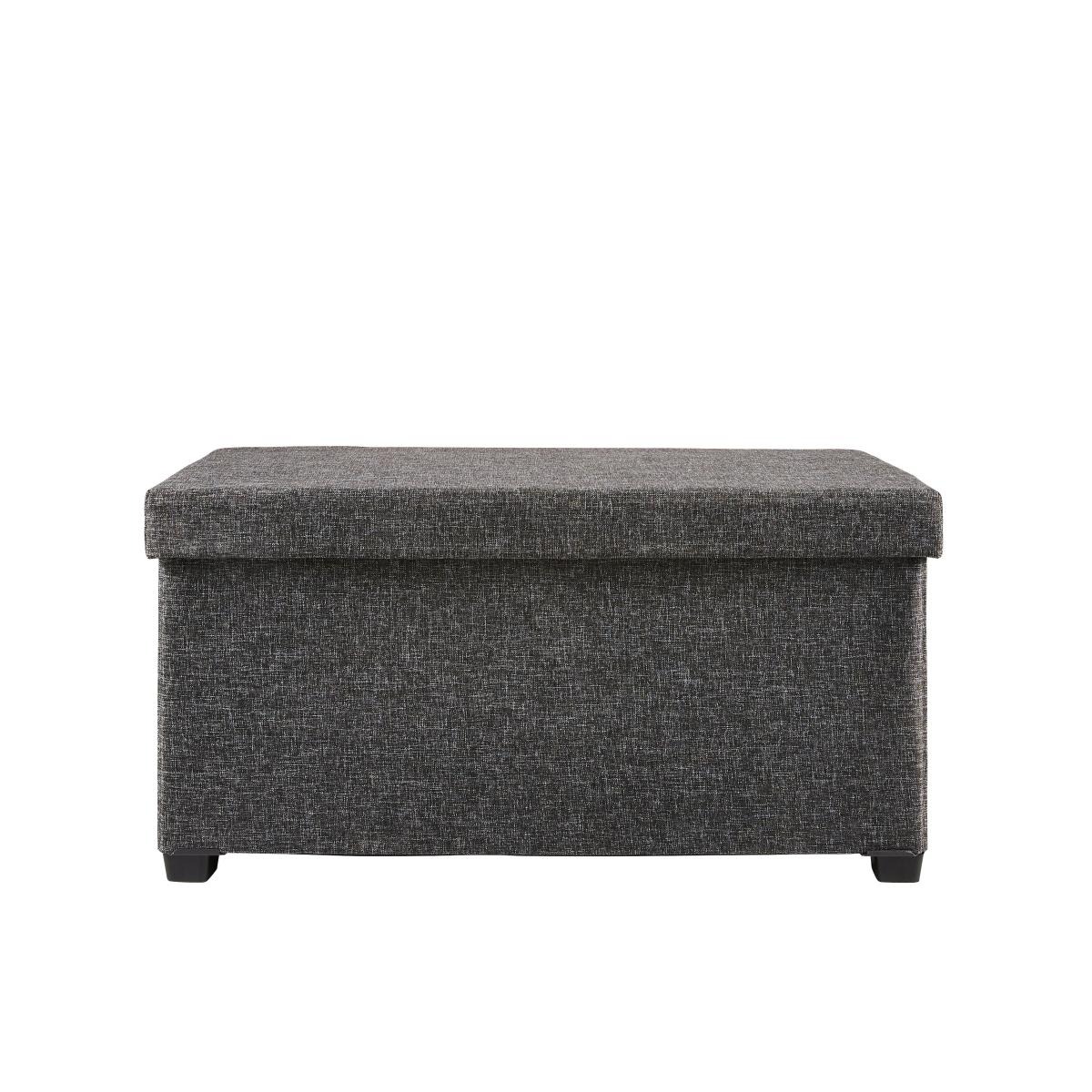 Outdoor Foldable Storage Ottoman Dark Grey – image 3