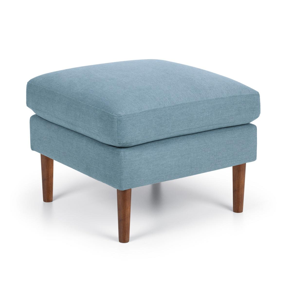 Monza Linen Footstool Blue Blue – image 2
