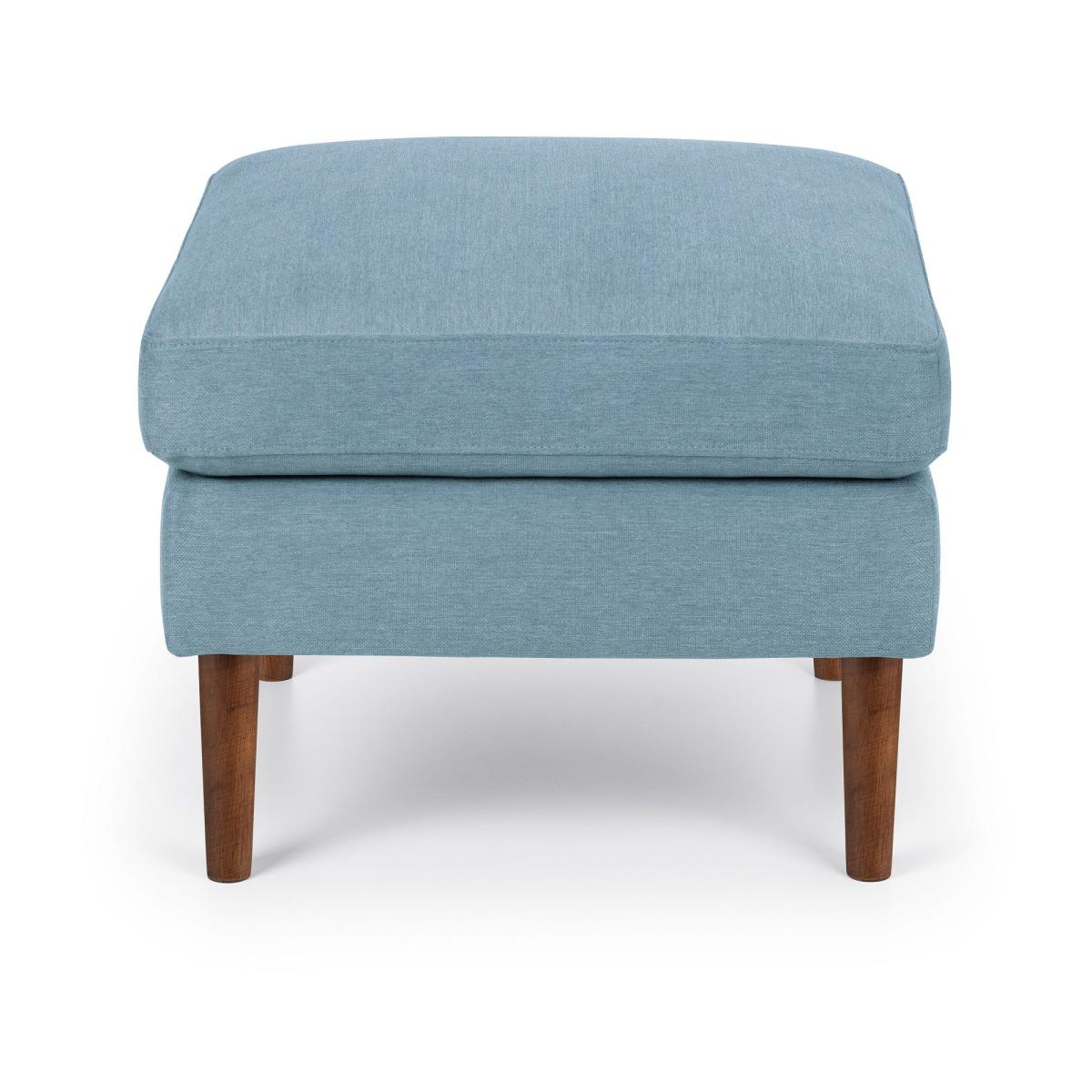 Monza Linen Footstool Blue Blue – image 3