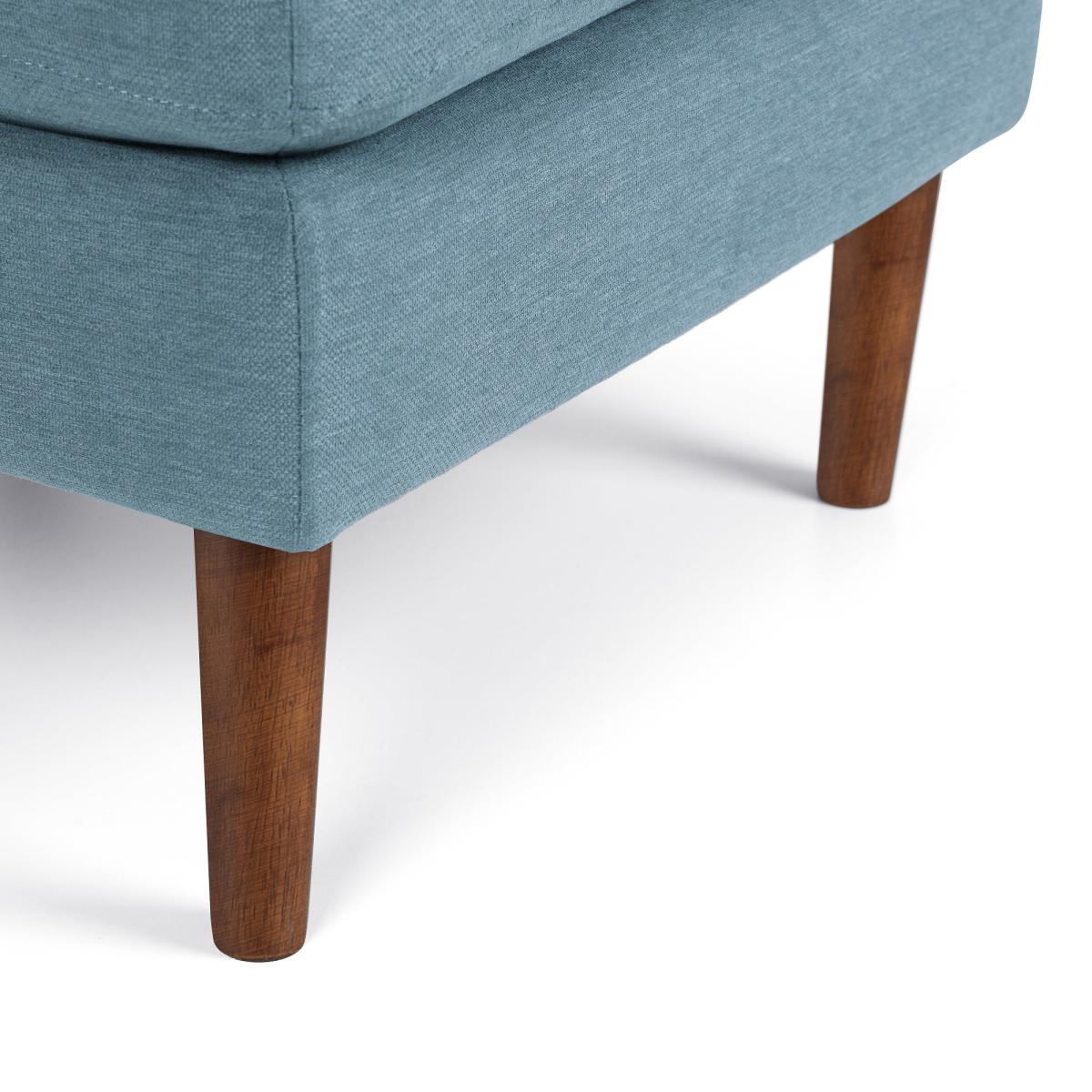Monza Linen Footstool Blue Blue – image 5