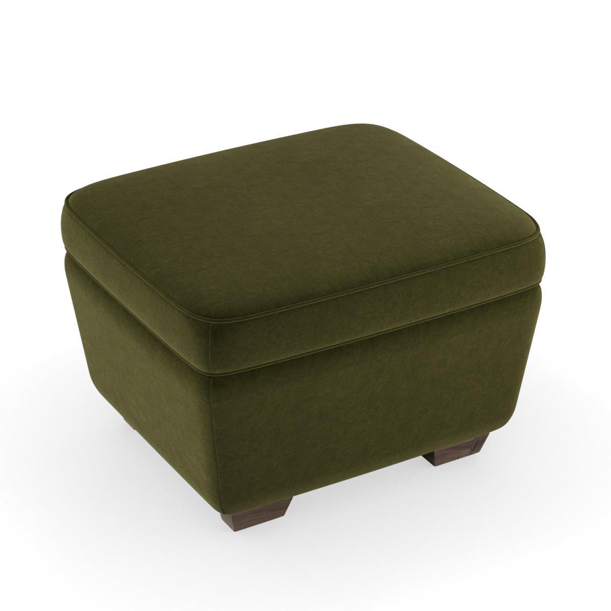 Arundel Luxury Velvet Footstool Luxury Velvet Olive – image 2