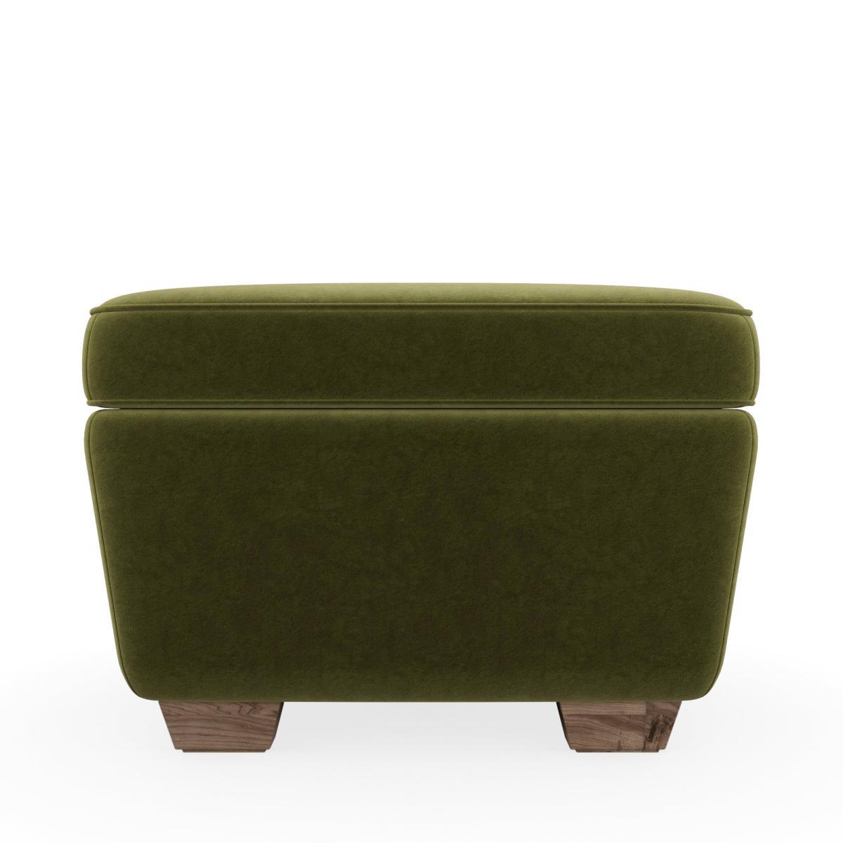 Arundel Luxury Velvet Footstool Luxury Velvet Olive – image 3