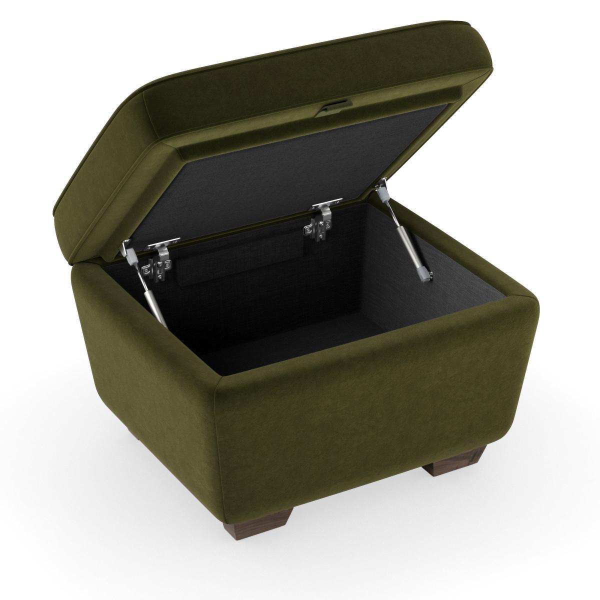 Arundel Luxury Velvet Footstool Luxury Velvet Olive – image 6