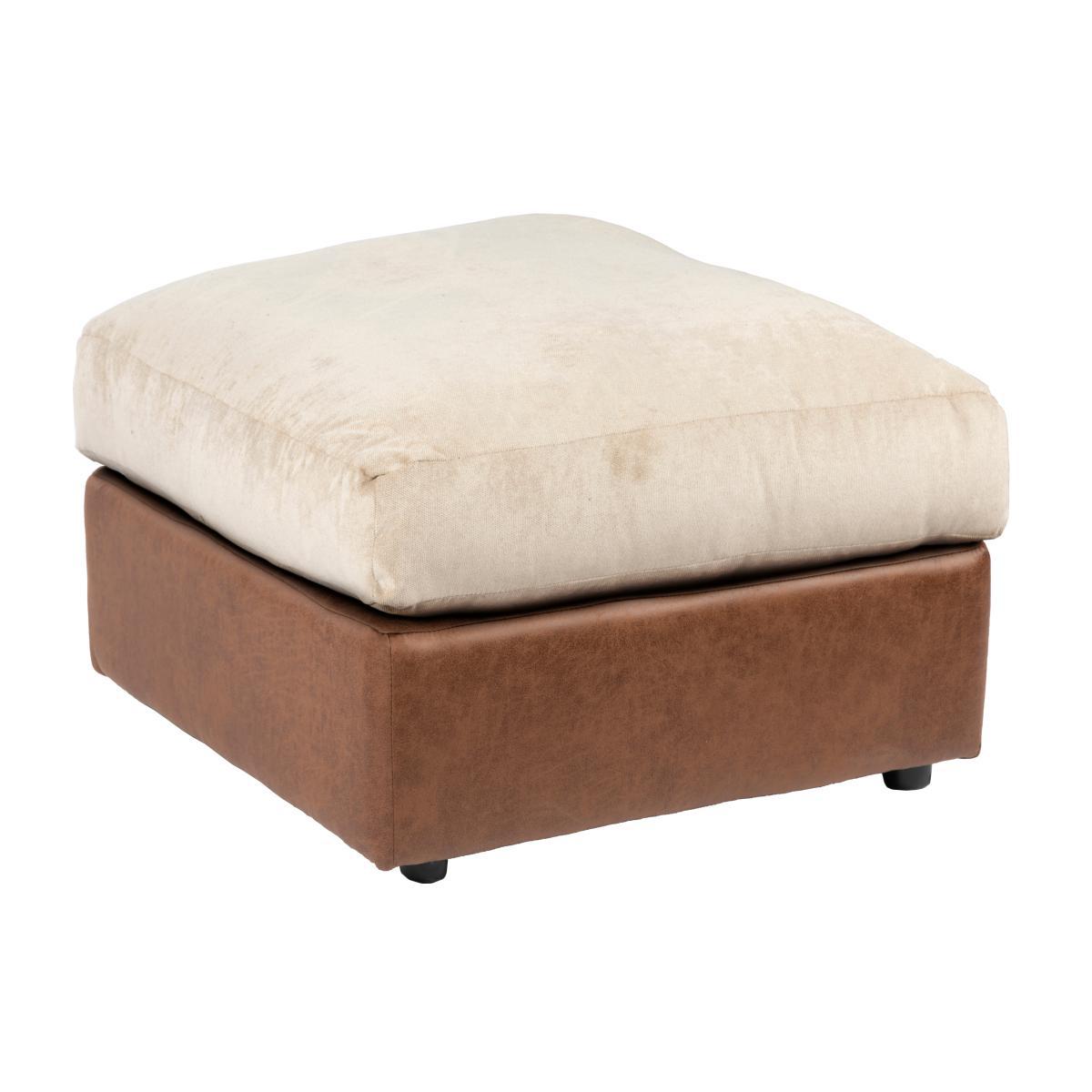 Blake Fabric Combo Footstool Tan (Brown) – image 3