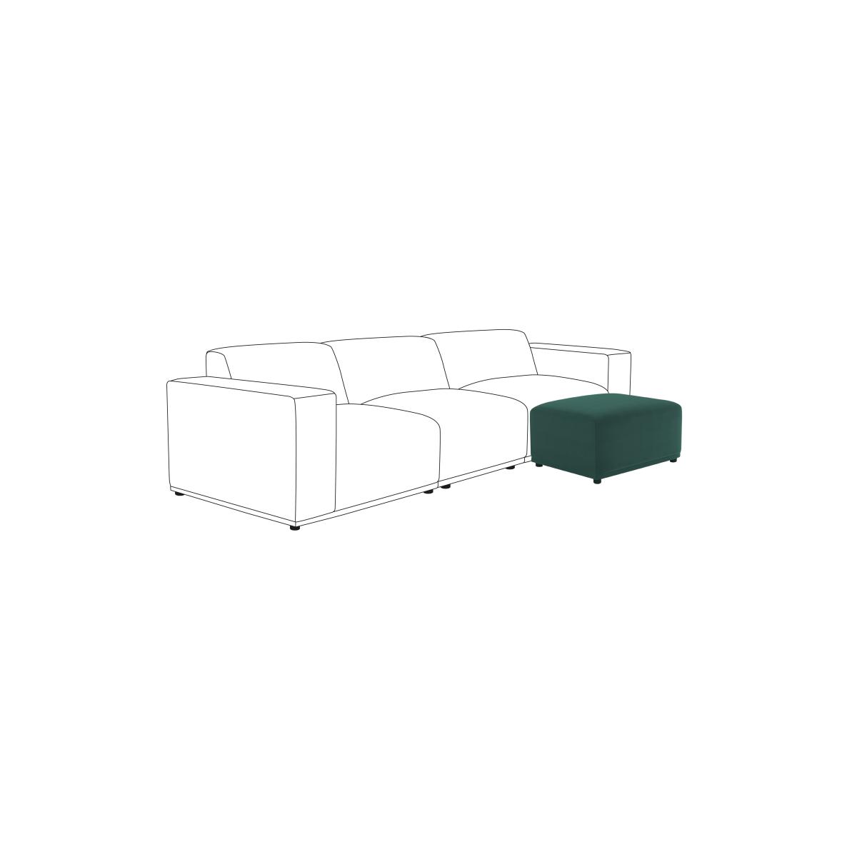 Modular Cruz Velvet Footstool Bottle (Green) – image 7