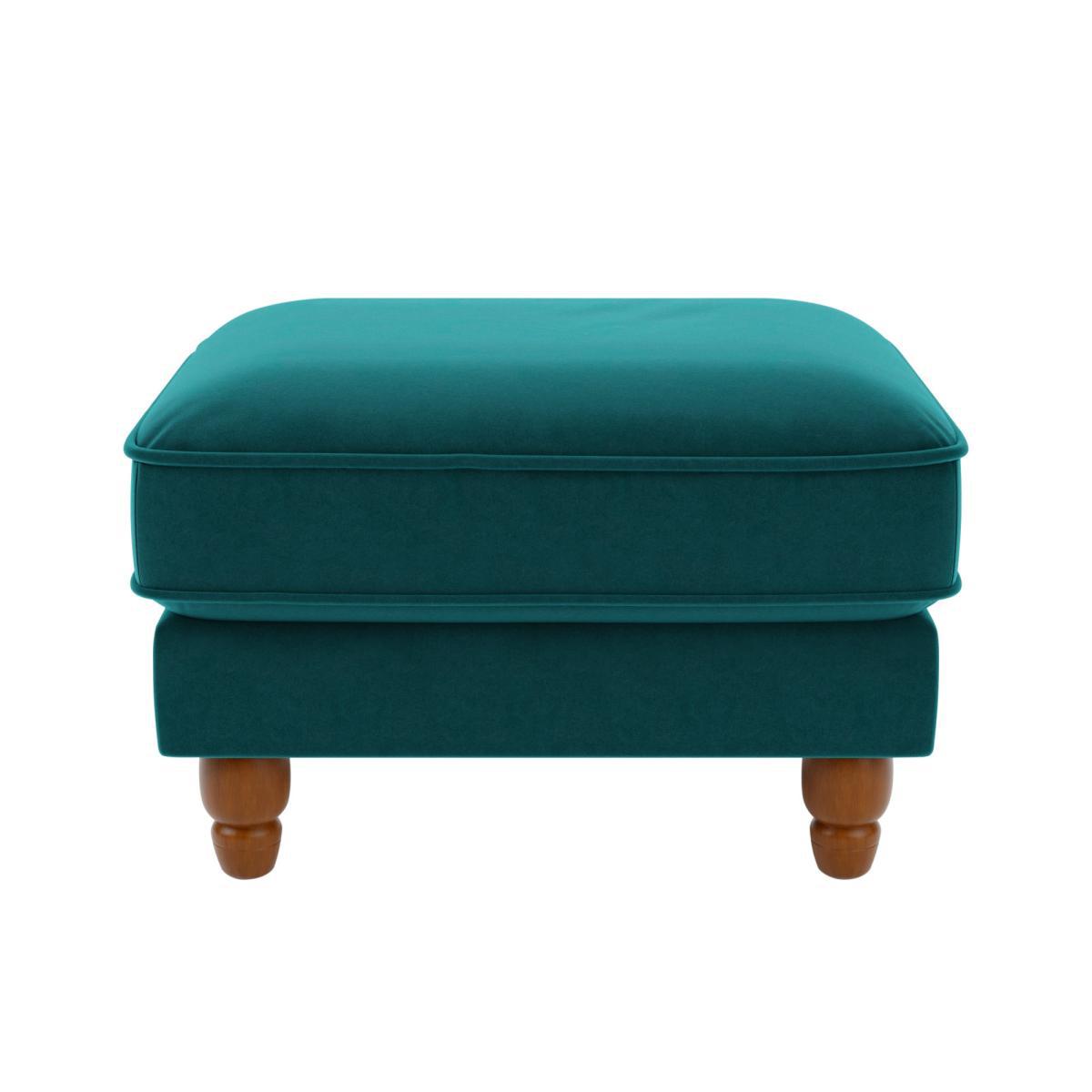 Beatrice Velvet Footstool Peacock – image 2