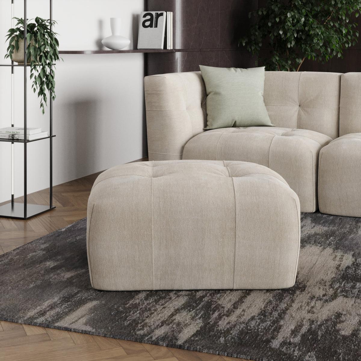 Squish Tonal Chenille Foostool Natural – image 4