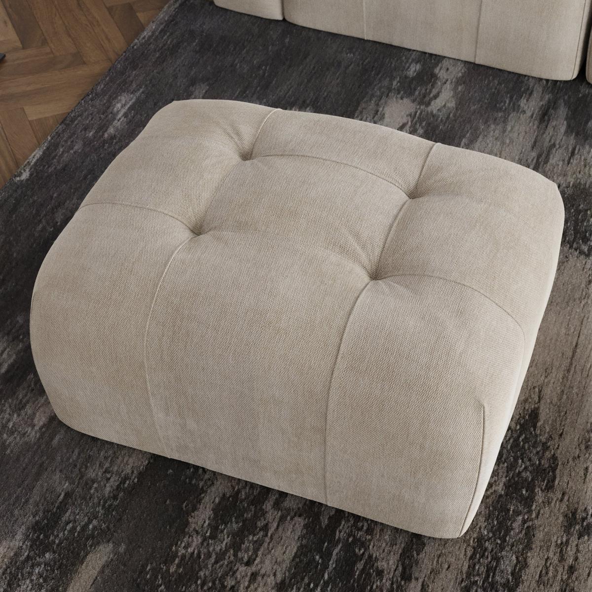 Squish Tonal Chenille Foostool Natural – image 1