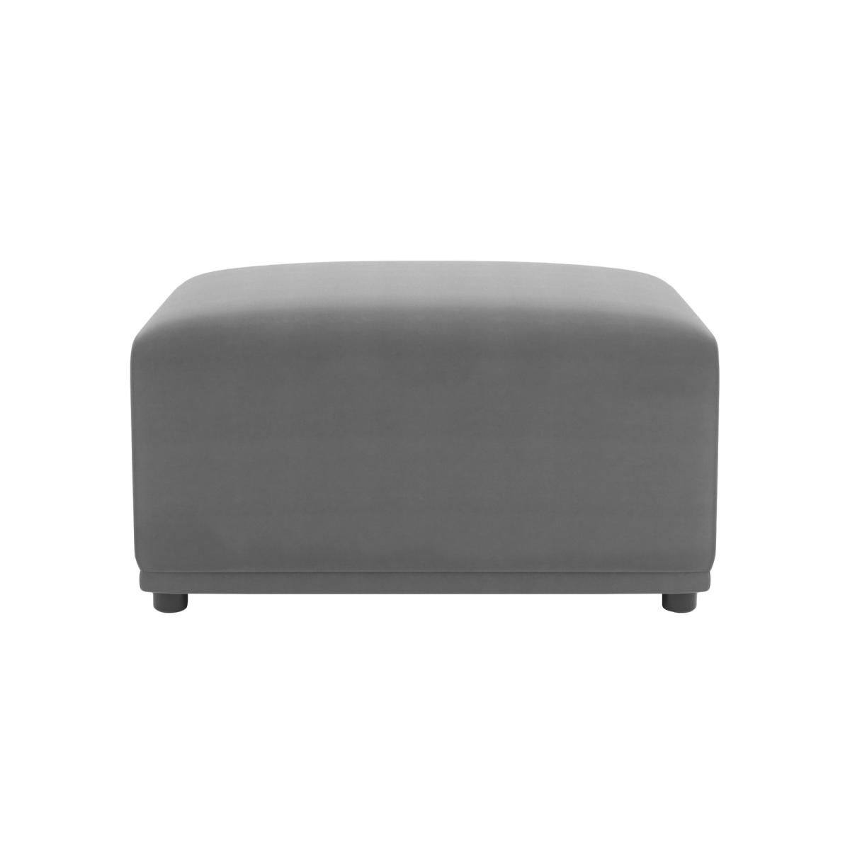 Modular Cruz Velvet Footstool Steeple Grey – image 2