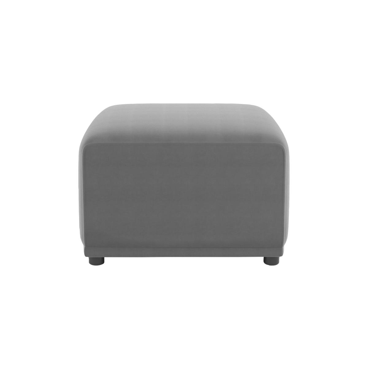 Modular Cruz Velvet Footstool Steeple Grey – image 3