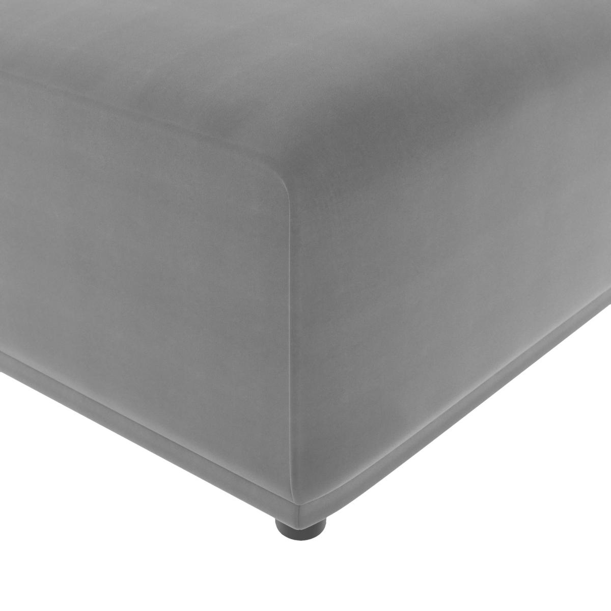 Modular Cruz Velvet Footstool Steeple Grey – image 4