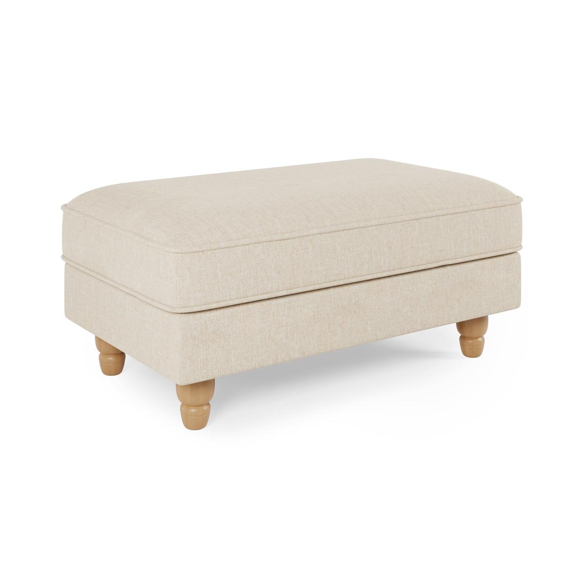 Beatrice Fabric Large Storage Footstool Luna Natural – image 5