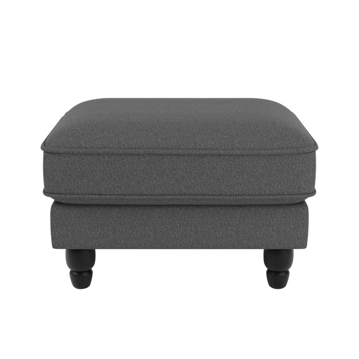 Beatrice Fabric Footstool Charcoal – image 2